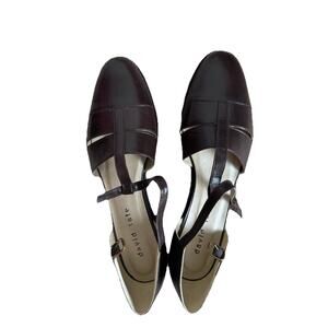 New Vintage Real Leather Women's 9.5 Boho Mary Jane T-Strap Shoe Brown Artisan